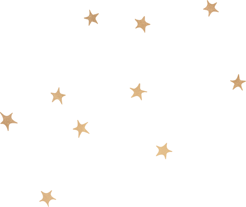 Hand Drawn Gold Stars